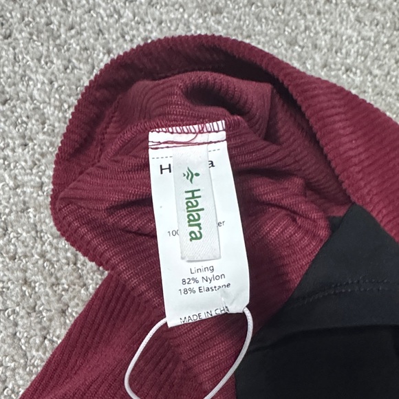 NWT HALARA Burgundy High Waisted Mini Corduroy Skort Sz XL - Picture 5 of 10